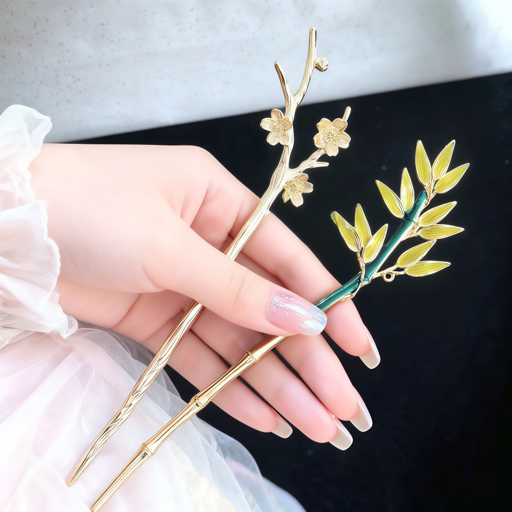Women Accessories Wholesale - Emaille-Legierungs-Haarnadel für Frauen, chinesischer Hanfu-Haarschmuck, antike