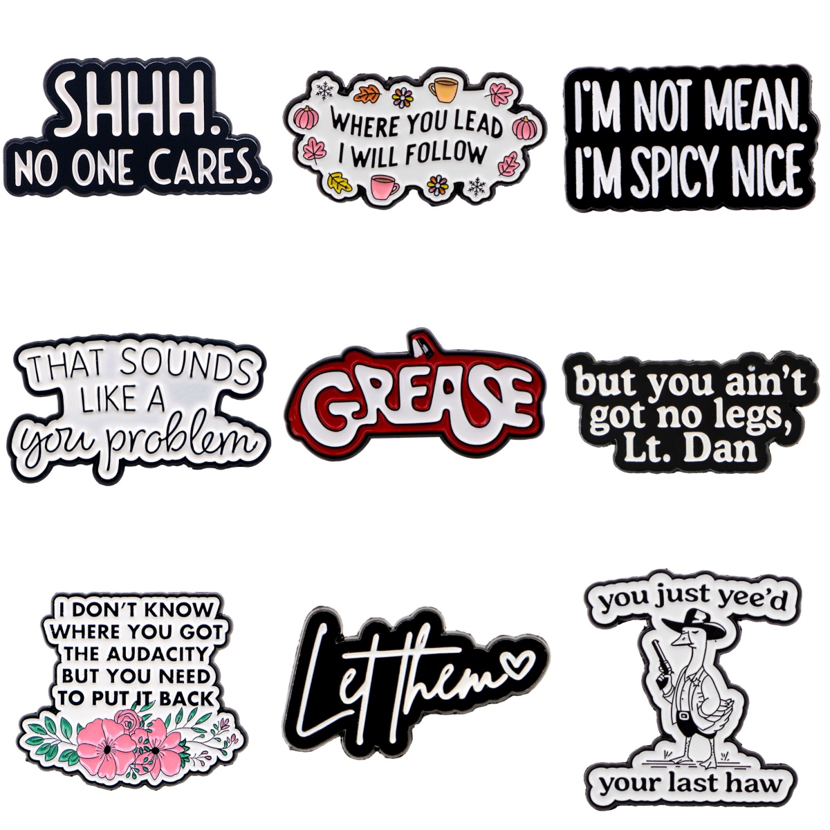 Women Accessories Quotes - Broschen „I DON'T KNOW“ für Damen,