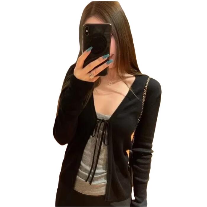 Women Electronic Accessories - Damen Strick-Cardigan mit Langen Ärmeln, Frühling-Herbst