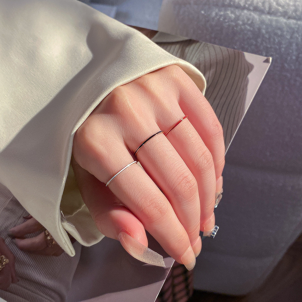 Wrap Ring Gold - Titan Stahl Rose Gold Farbe 1mm