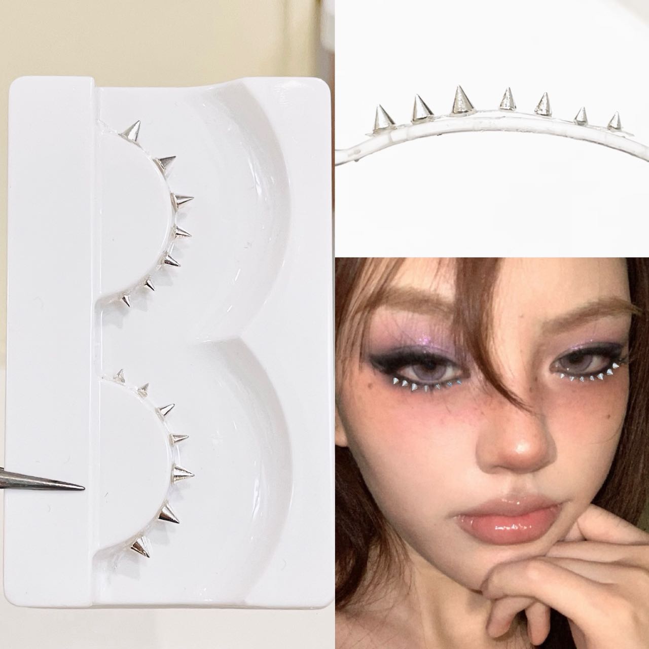 Wrap Ring Gold - Doudoutian Silberne Nieten-Wimpernbänder für die unteren