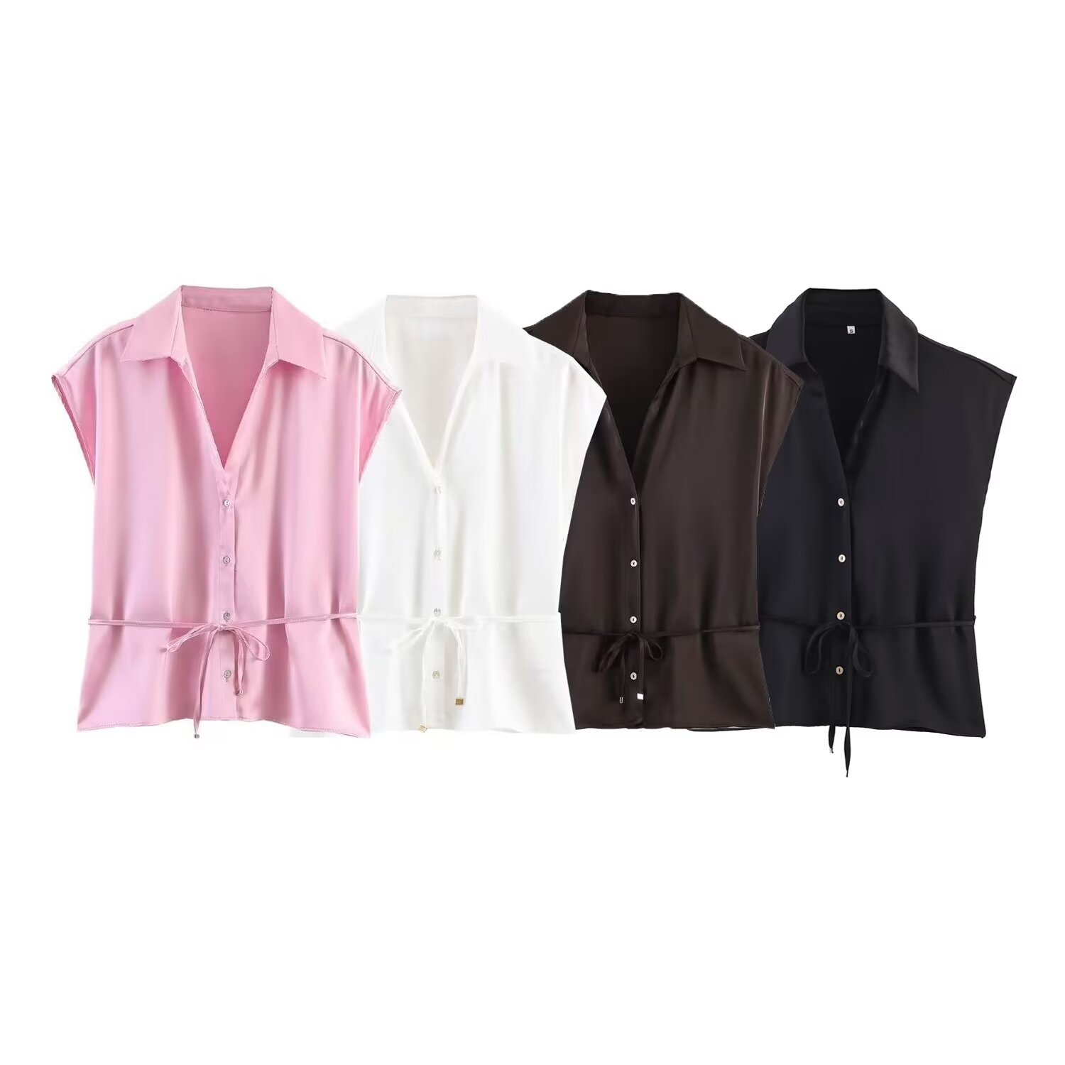 Women Electronic Accessories - Willshela Damenmode mit Gürtel, einfarbig, einreihig,