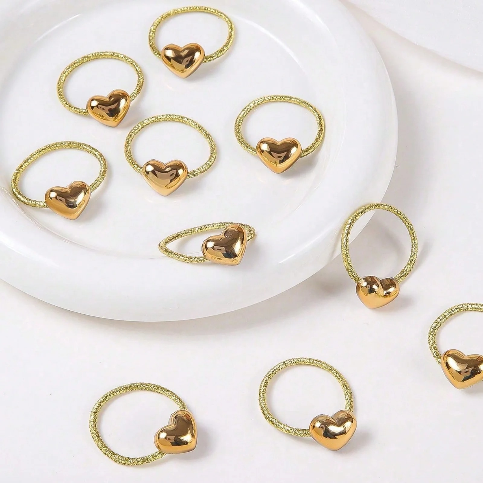 10-teiliges Set Goldene Herz-H – Wrap Ring Gold Bewertung und Preis