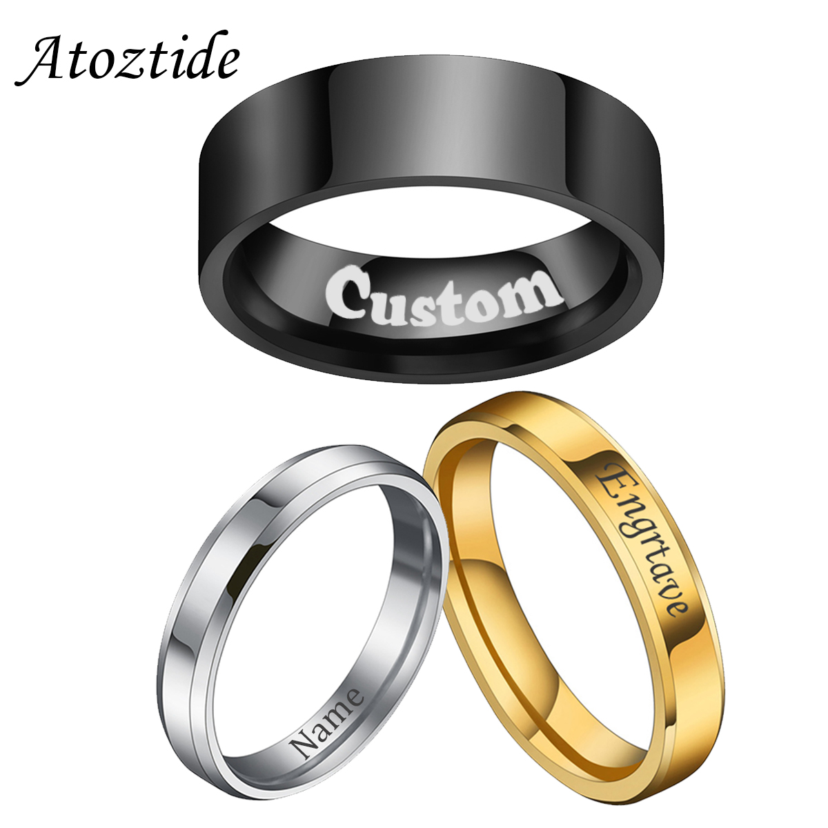 Atoztide 4/6/8mm personalisier – Wrap Ring Gold Bewertung und Preis