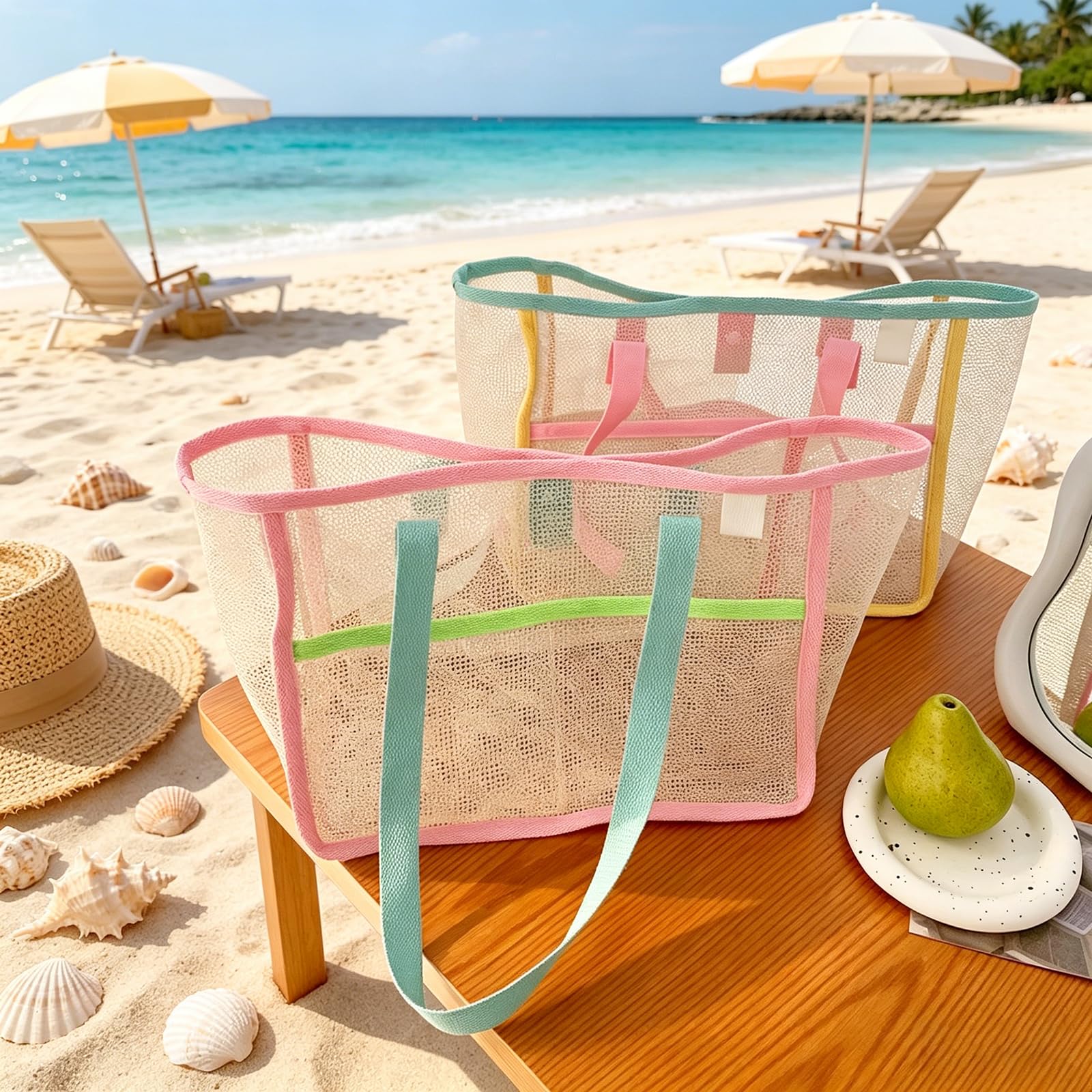 Strandtaschen für Frauen Bunte – Women Accessories Shop Bewertung und Preis